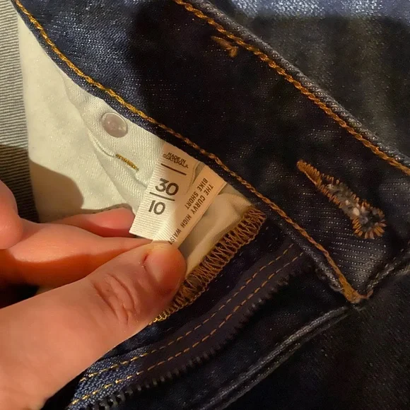 LOFT Dark Blue Denim Shorts - Picture 2 of 2